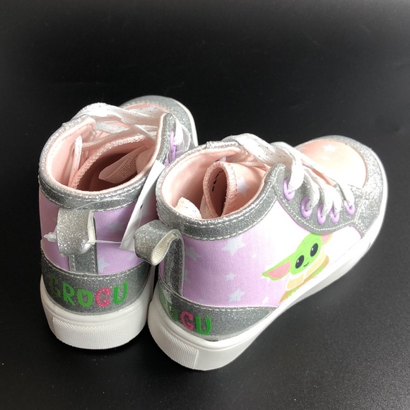 Star Wars Grogu The Child Wars Toddler Girls Hightop Sneakers - Picture 6 of 9